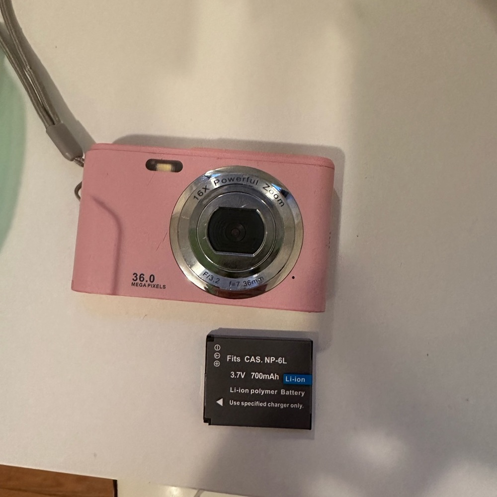 Pink digital camera